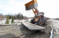 Надымгоратодор ремонтирует дорогу на 107 километре
