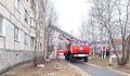 Пожар произошёл сегодня на улице Строителей