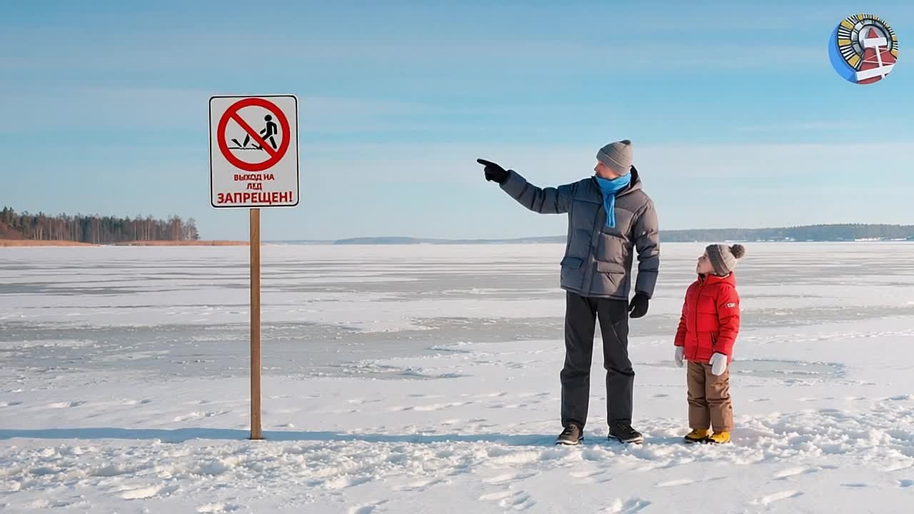 Выход людей и выезд транспортных средств на лед в Ноябрьске запрещен