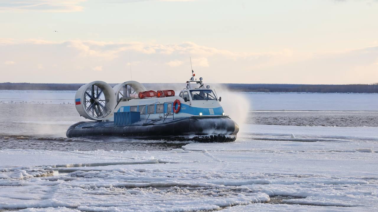 Суда на воздушной подушке готовятся выйти на линию между Салехардом и Лабытнанги