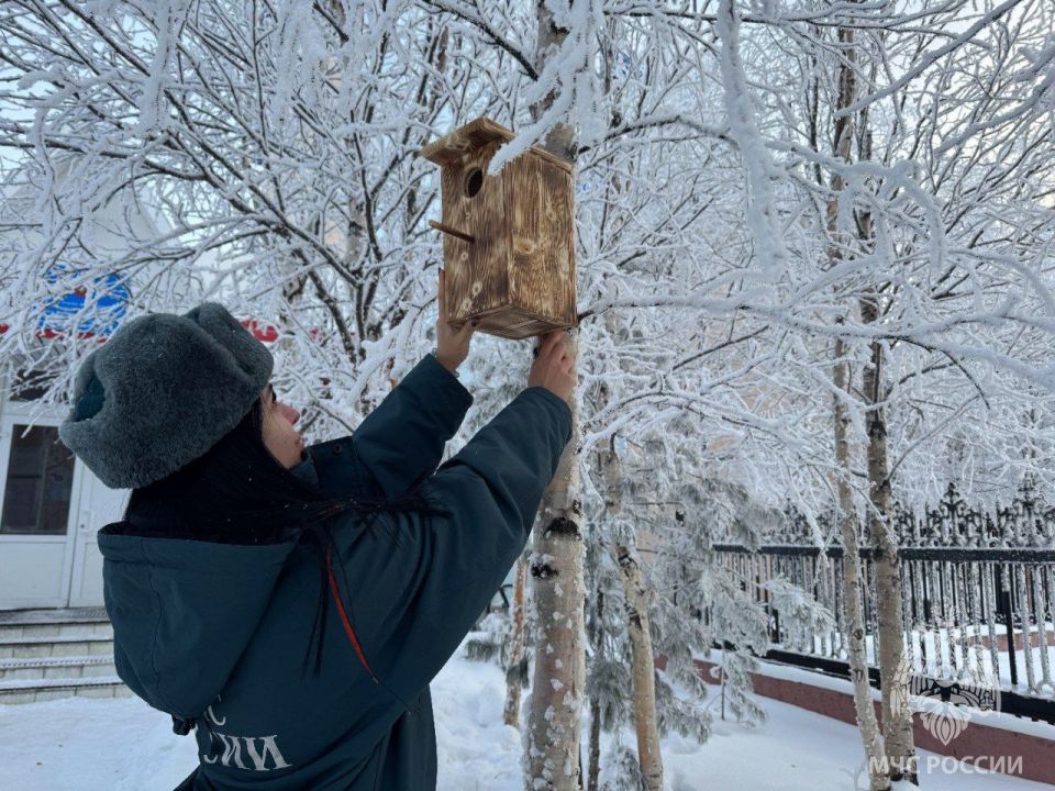 12 ноября отмечается Синичкин день, и представители молодежного совета Надымского пожарно-спасательного отряда провели тематическую акцию