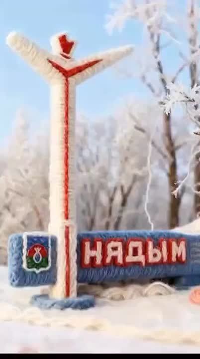 Надым обзавелся вязаной копией в соцсетях