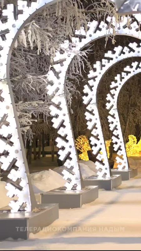 В Надыме теперь темнеет рано — зато огни горят ярче и вокруг бесконечная красота!