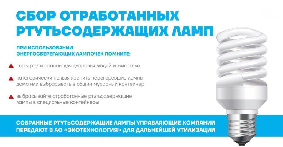 Куда сдавать отработанные ртутьсодержащие лампы?