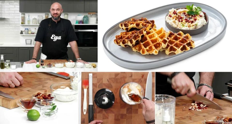 Творожные вафли с протеином: просто и полезно для завтрака