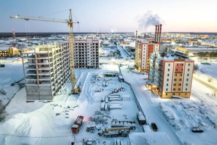 Один из четырёх домов уже готов