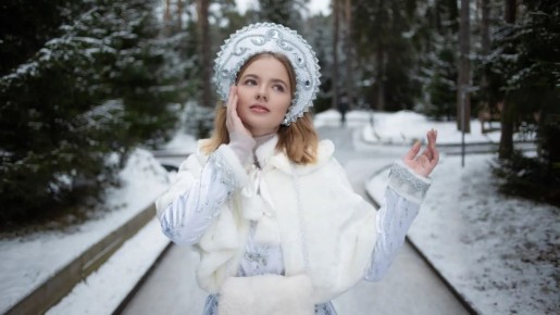 Флешмоб снежных красавиц и зажигательное шоу