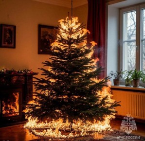 Главное управление МЧС России по ЯНАО напоминает жителям округа о ключевых правилах пожарной безопасности при установке ёлки