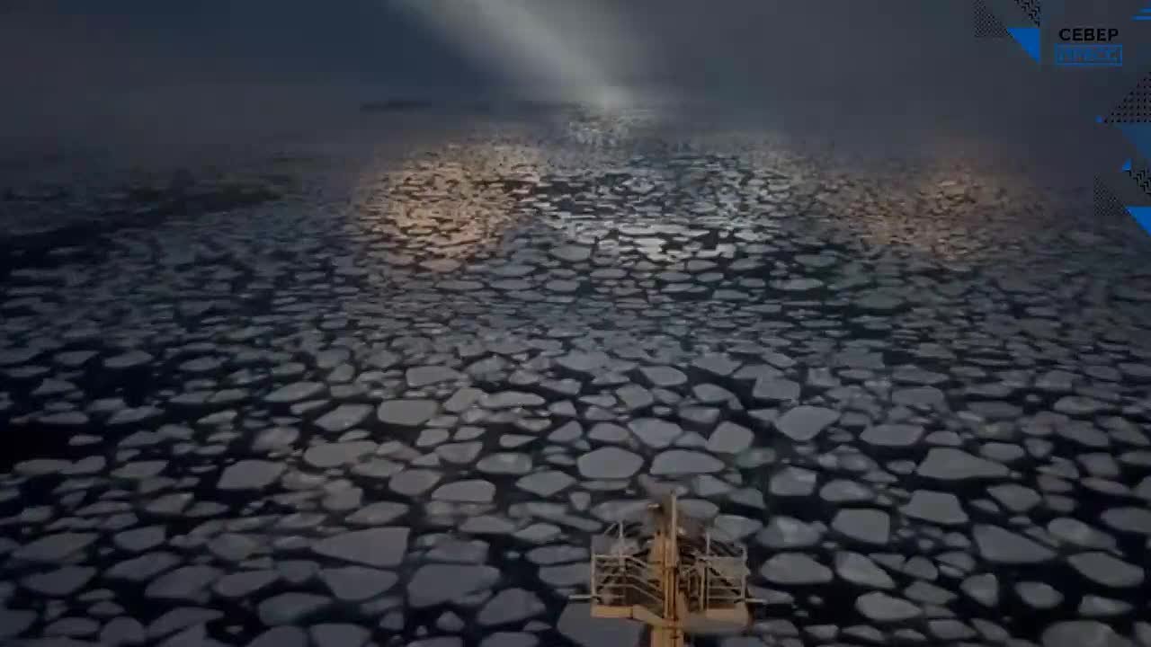 «Холодец» Карского моря, а если серьезно, то это наветренная кромка льда