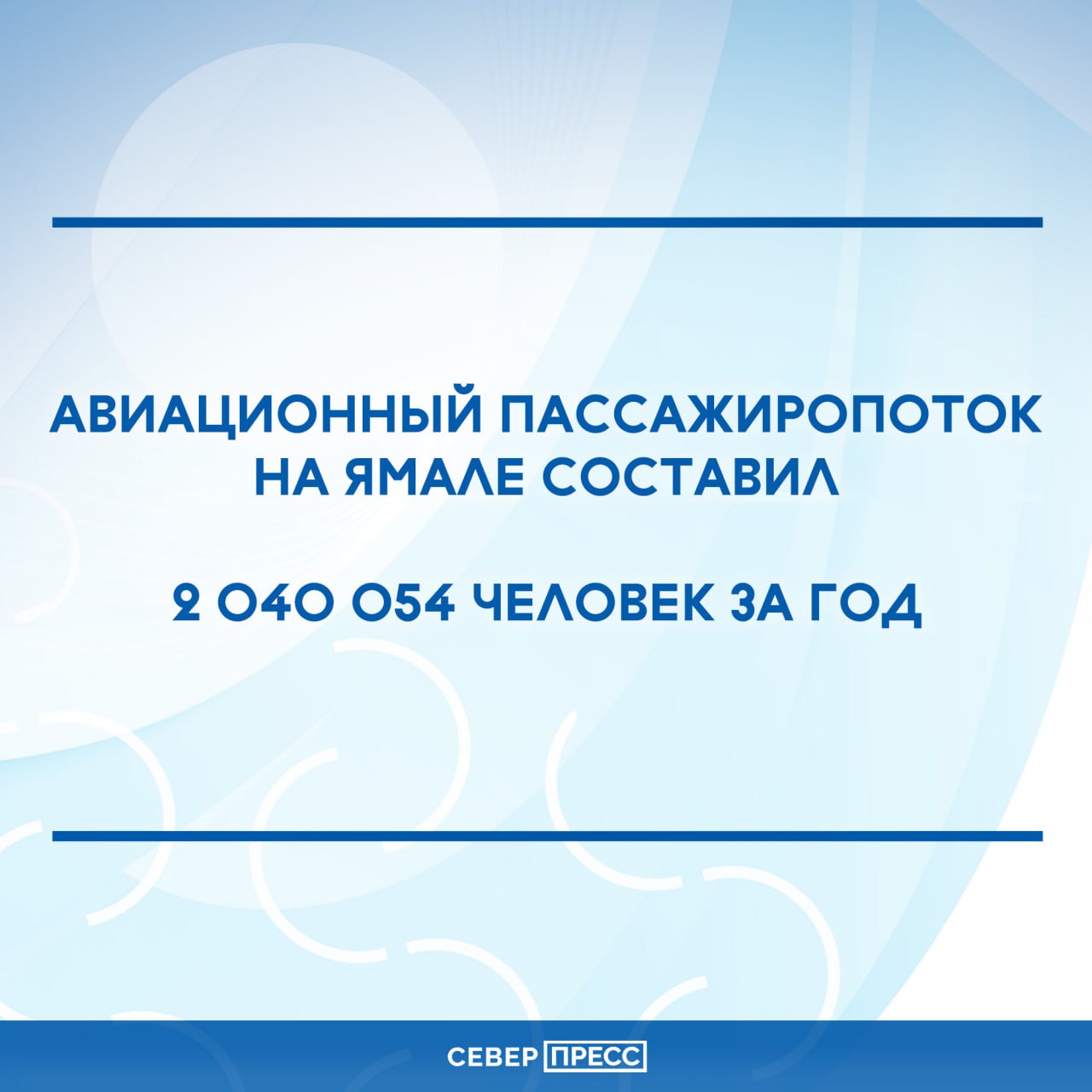 В 2025 году самый большой поток был в аэропорту Нового Уренгоя — 1 032 751 пассажир, на втором и третьем месте — Салехард и Ноябрьск: 452 740 и 290 436 пассажиров соответственно