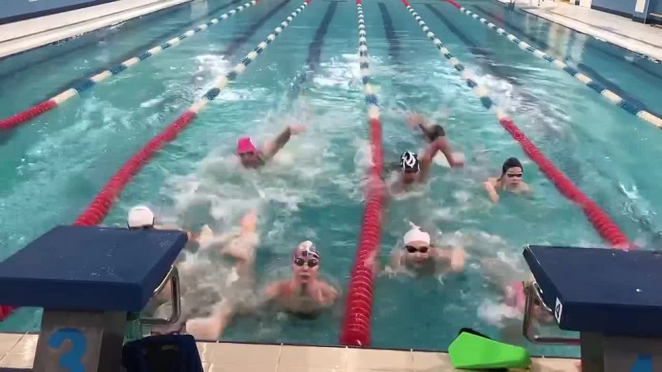 Смотрите, как пловцы спортшколы «Старт» рассекают водную гладь