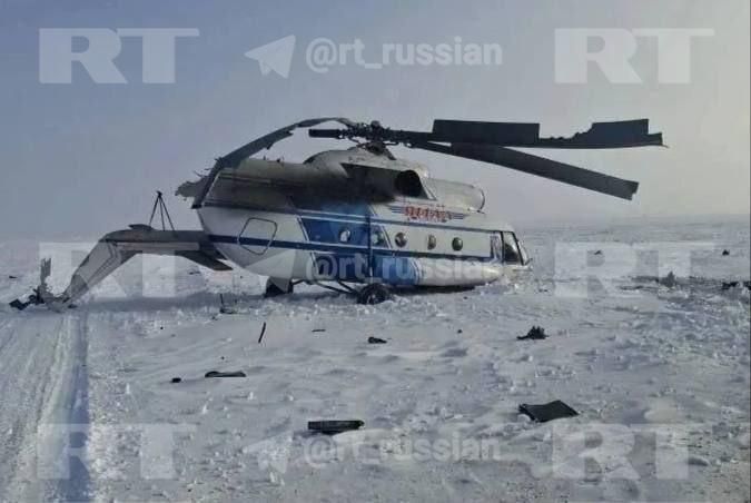 Вертолёт совершил жёсткую посадку на Ямале: на борту было 10 человек, все выжили, сообщил источник RT