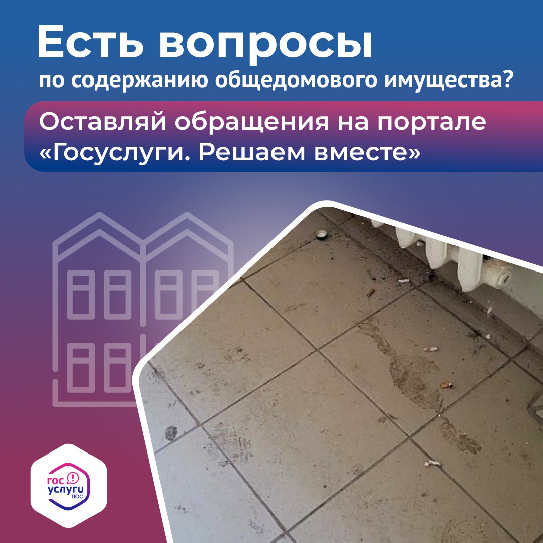 В подъезде не делают влажную уборку? Сообщить о проблеме очень просто