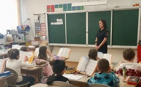 В Губкинской школе №4 прошли уроки безопасности для младших школьников