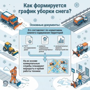 Уборка снега проходит по определённым правилам