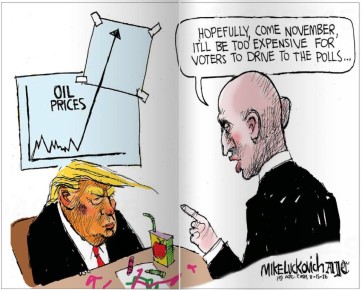 Владимир Корнилов: Кажется, американский еженедельник The Week раскрыл план Трампа на ноябрьские промежуточные выборы: «Надеюсь, придет ноябрь - и для избирателей будет слишком дорого ехать на избирательные участки…»