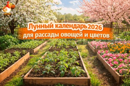 Лунный календарь на 2026 год для рассады овощей и цветов