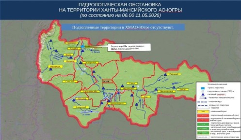 МЧС: ледоход на реке Обь пересек границу с ЯНАО
