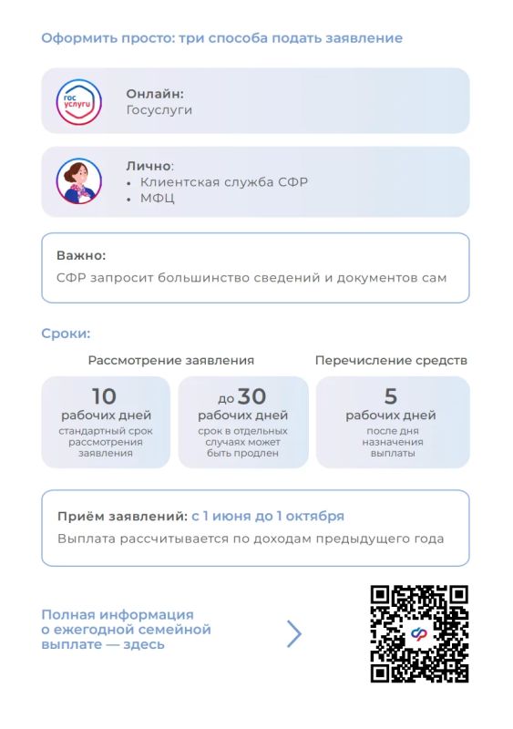 Ежегодная семейная выплата Ежегодная семейная выплата