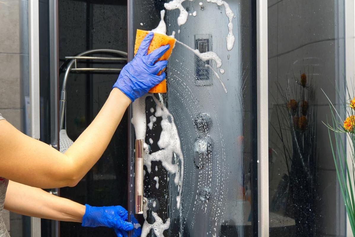 Невероятное очищение с уксусом: как вернуть блеск стеклянным дверям душа всего за 10 минут