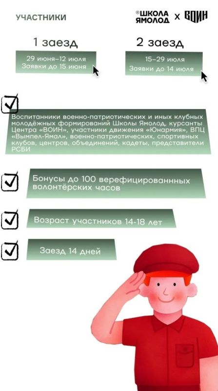 «Время юных героев». Идёт набор ямальцев в возрасте от 14 до 18 лет для участия в патриотической смене Летней Школы Ямолод «Ямолод.патриот» «Время юных героев». Идёт набор ямальцев в возрасте от 14 до 18 лет для участия в патриотической смене Летней Школы Ямолод «Ямолод.патриот»