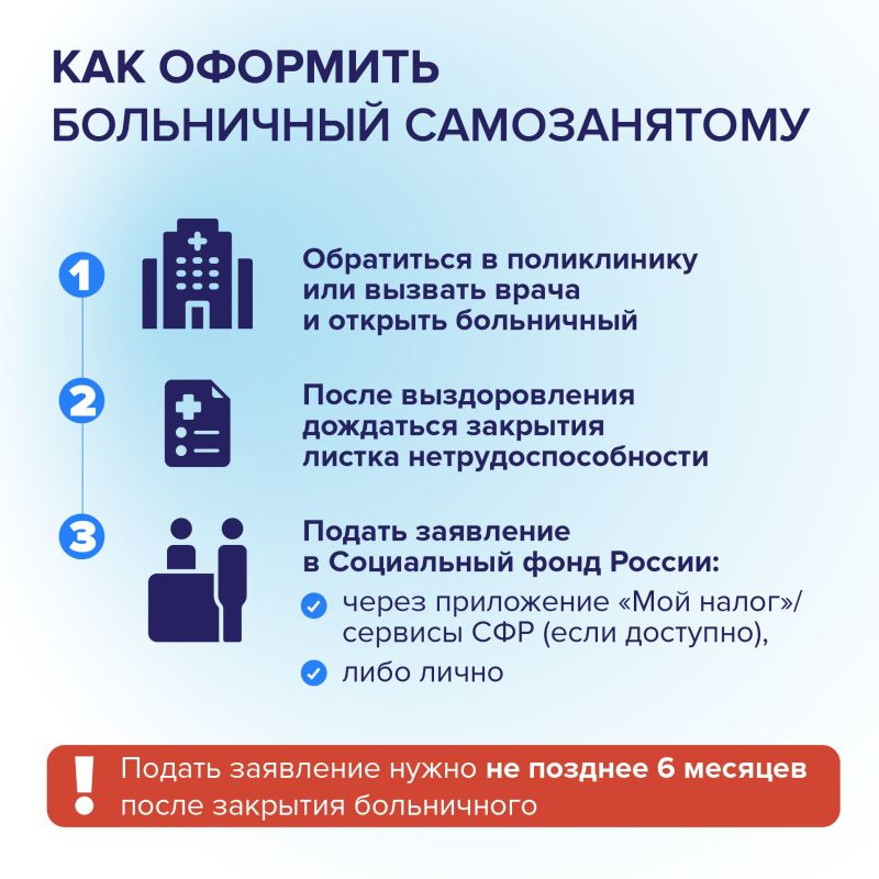 С 1 июля самозанятые могут получать оплачиваемый больничный С 1 июля самозанятые могут получать оплачиваемый больничный