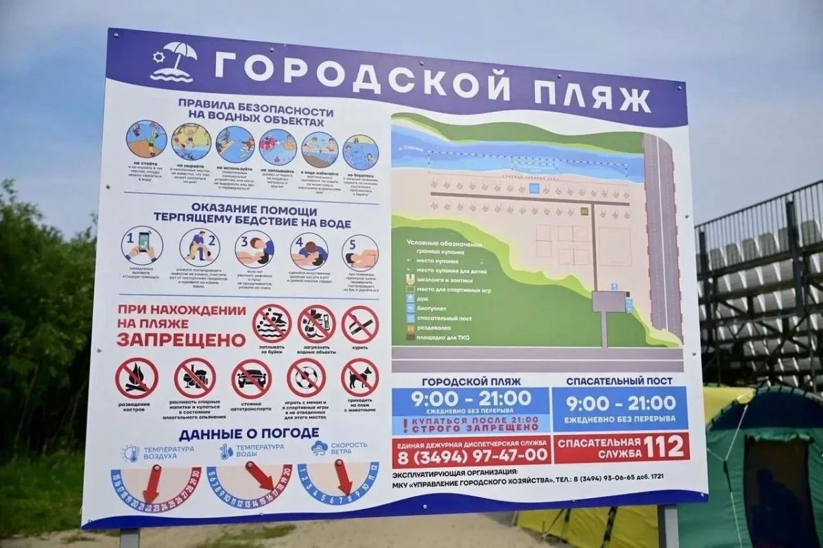 В Новом Уренгое напомнили правила безопасности на городском пляже В Новом Уренгое напомнили правила безопасности на городском пляже