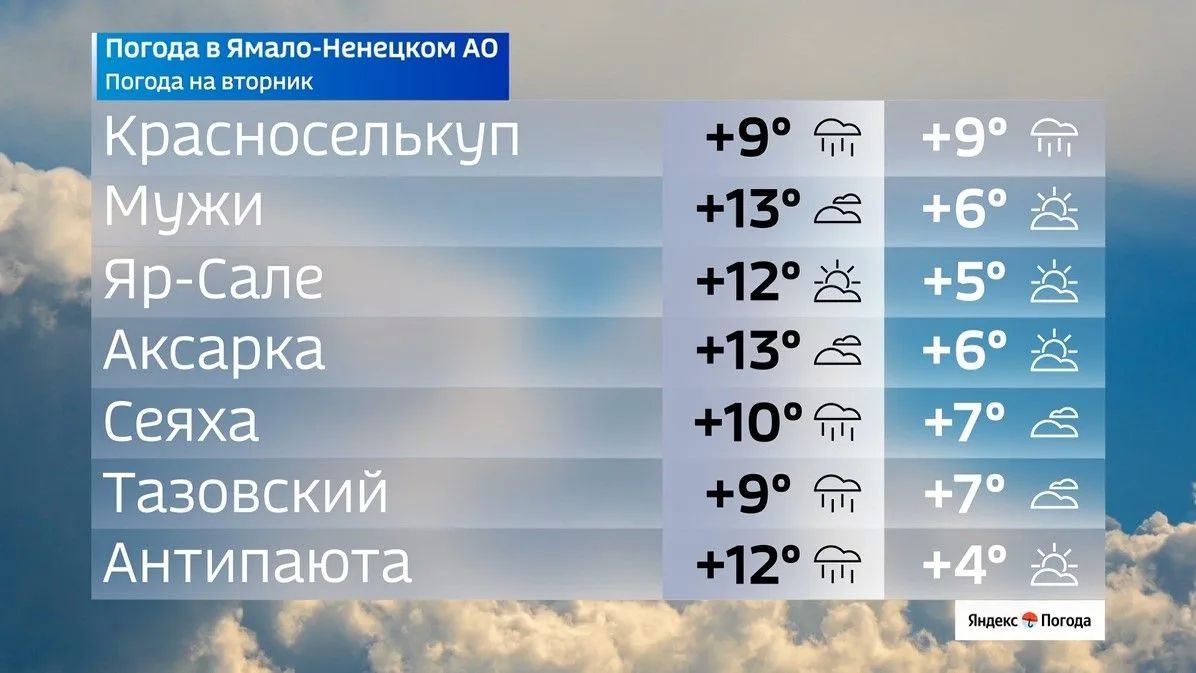 Какая погода ждет ямальцев в День знаний Какая погода ждет ямальцев в День знаний