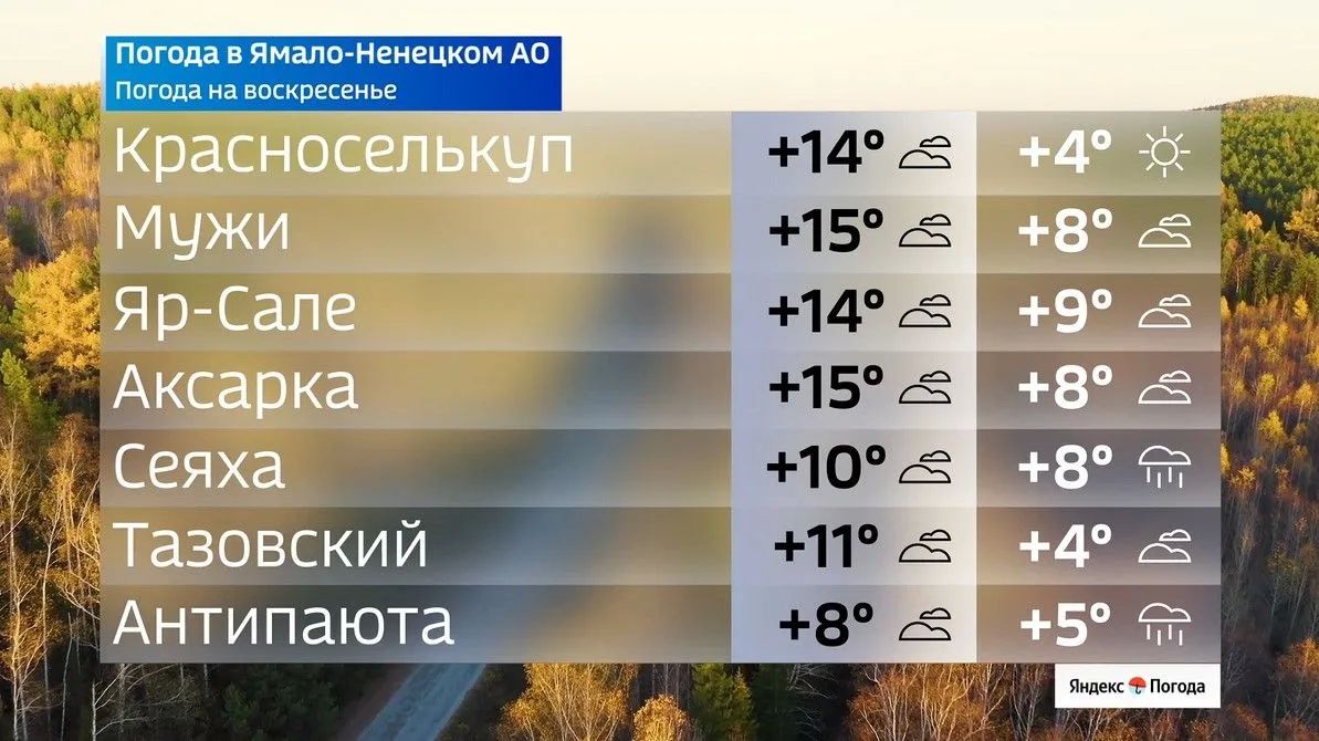 Ямалу обещают спокойное воскресенье Ямалу обещают спокойное воскресенье