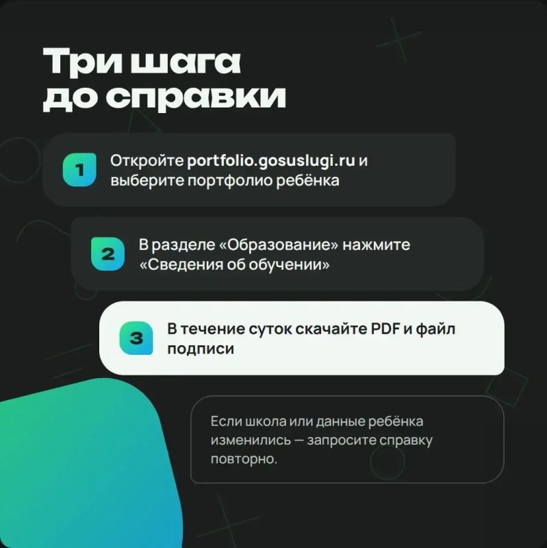 Справку о том, что ребёнок учится в школе, теперь можно получить онлайн — без визита в школу и ожидания бумажного документа Справку о том, что ребёнок учится в школе, теперь можно получить онлайн — без визита в школу и ожидания бумажного документа