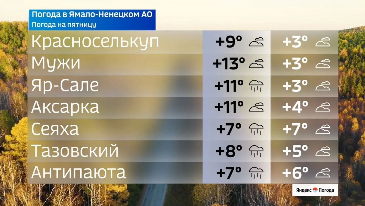 Жителей Ямала ждут холодные ночи Жителей Ямала ждут холодные ночи