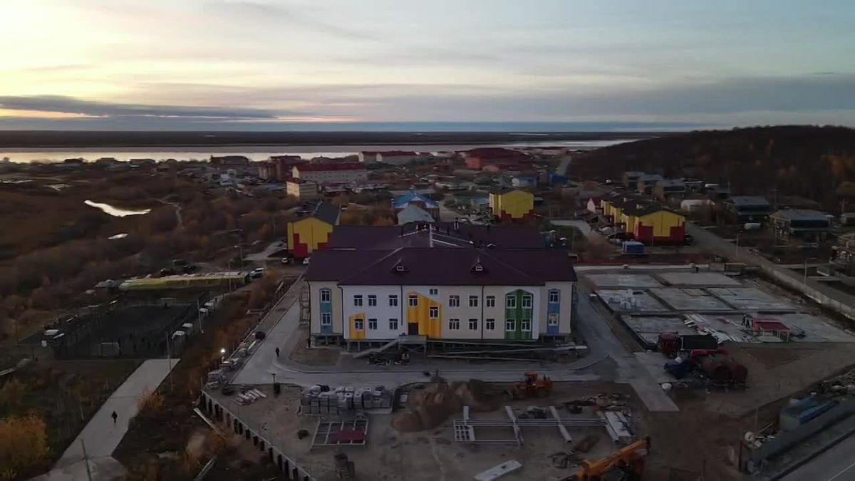 В заполярном Самбурге строят детский сад на 140 мест