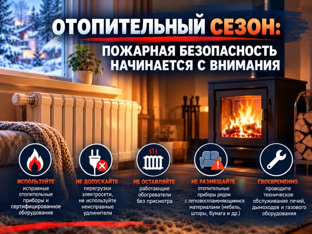 Отопительный сезон: пожарная безопасность начинается с внимания