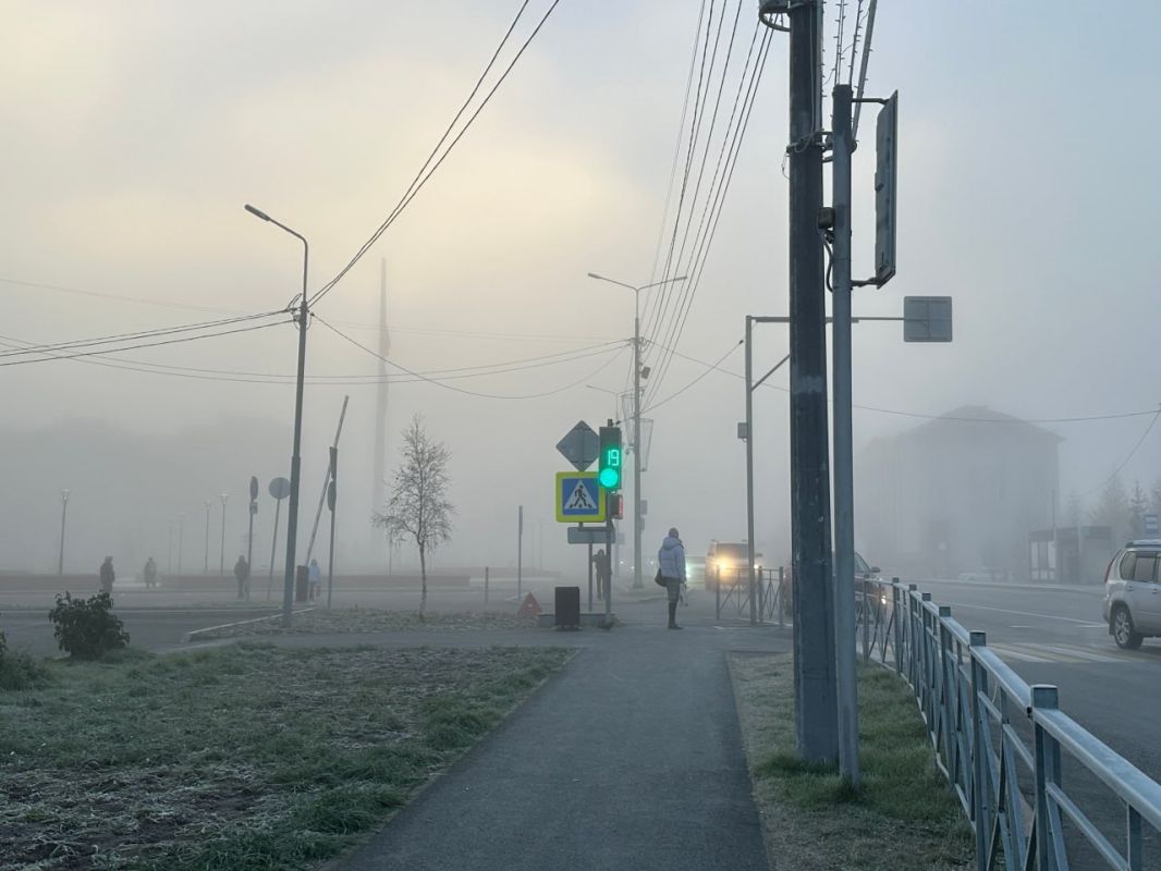 Салехард утонул в густом тумане