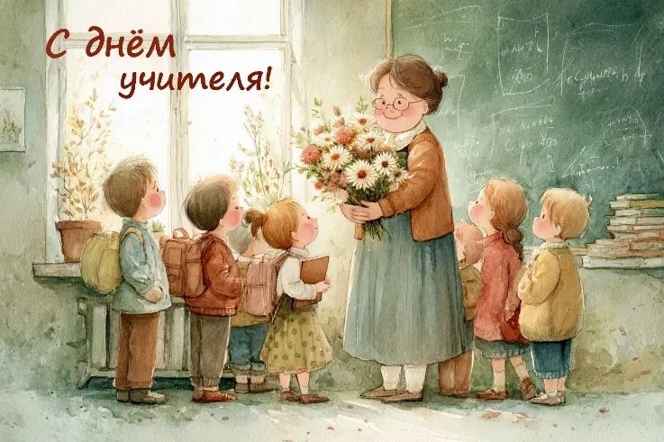 Дорогие учителя!. Поздравляем вас с Днём учителя! Ваш труд — это настоящее призвание, требующее огромного терпения, мудрости и любви к детям