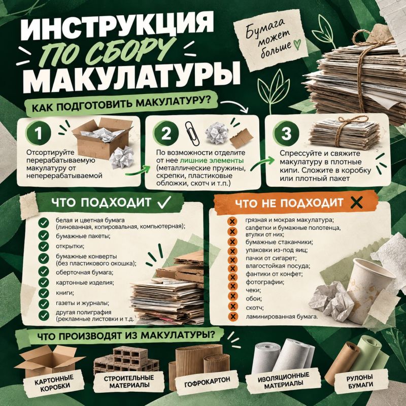 Надымчан приглашают сдать ненужную бумагу и картон на переработку