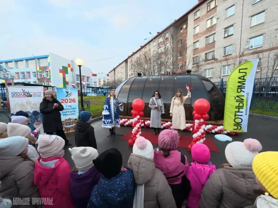 В детском саду «Едэйко» Приуральского района появилась купольная беседка