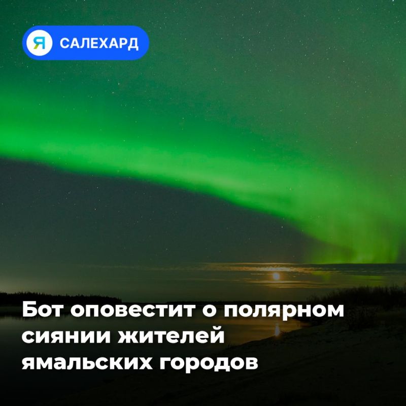 Бот оповестит о полярном сиянии жителей ямальских городов