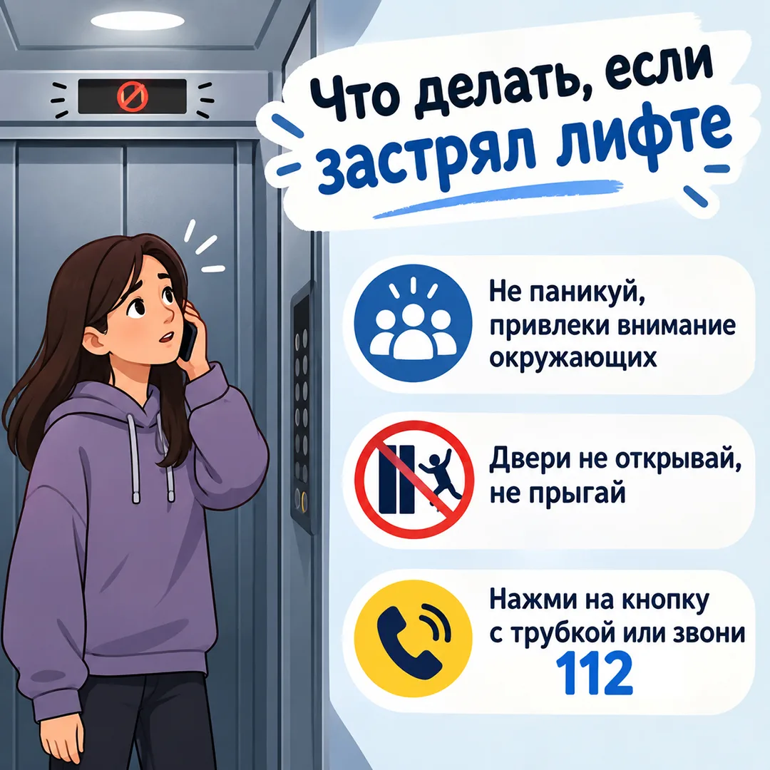 Лифт есть не в каждом доме, но столкнуться с его поломкой можно где угодно: в гостях, поликлинике, торговом центре или на работе